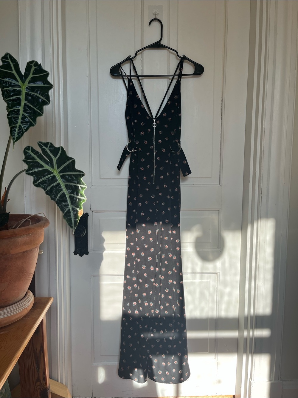 Free People Wide Leg Floral Jumpsuit with Spaghetti Straps
